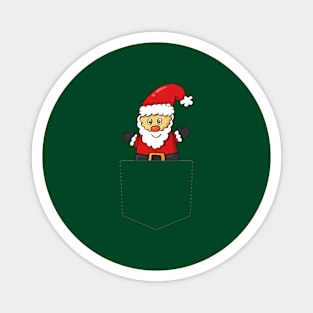 Funny Santa Claus in the pocket Magnet